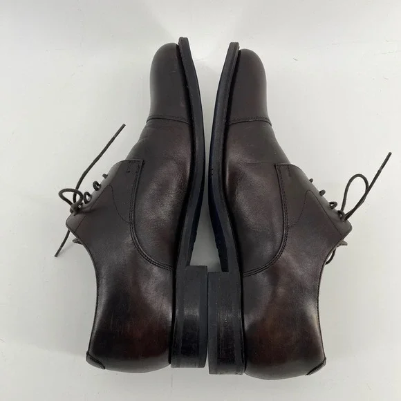 Charles Tyrwhitt Welted Cap-Toe Oxford Leather Brown Derby Shoes SHC0235CHC - Picture 3 of 7